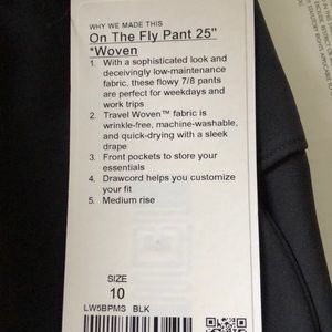 Lululemon On the Fly 25” woven pant